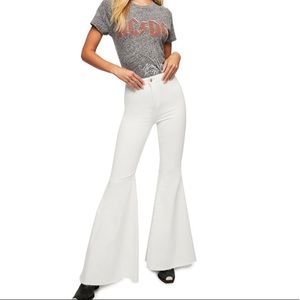 Free People. White JUST FLOAT ON bell bottom jeans